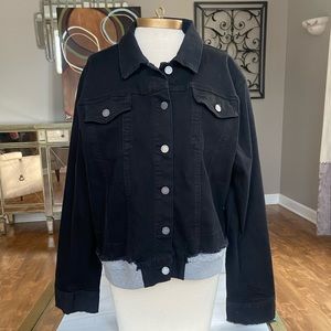 Black denim jacket